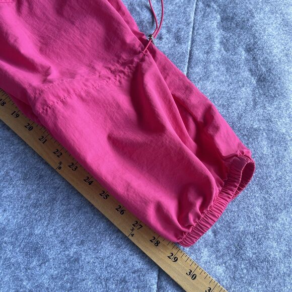 Nylon Pants Womens Small Pink Cinch Waist Gorpcore Casual Lightweight - Picture 10 of 10